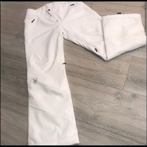 Size 8, white snowboard/ski pants